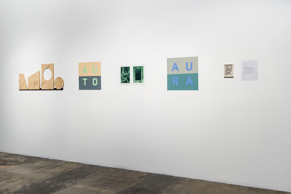 'AU01 Composition', 2015. MDF relief, mural, email, photo